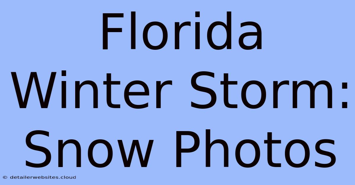 Florida Winter Storm: Snow Photos