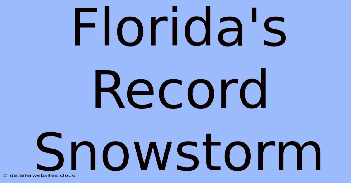 Florida's Record Snowstorm