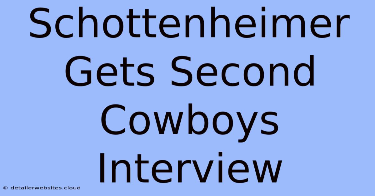 Schottenheimer Gets Second Cowboys Interview